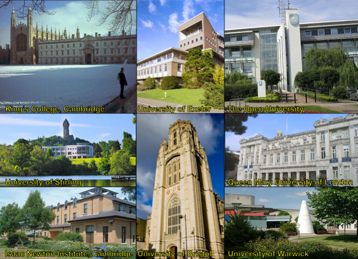 Collage of photographs of universities I have studied or taught at.